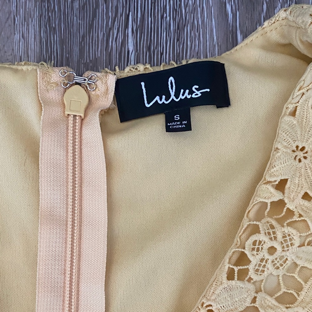 Lulu's Yellow Lace Mini Dress - Picture 2 of 5